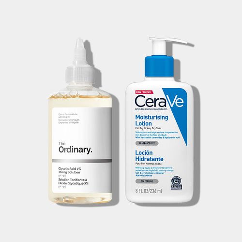 Glycolic Acid 7% - The Ordinary 240ml+CeraVe Loción Hidratante 236 ml