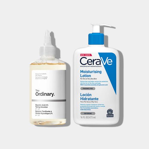 Glycolic Acid 7% - The Ordinary 240ml+CeraVe Loción Hidratante 473 ml