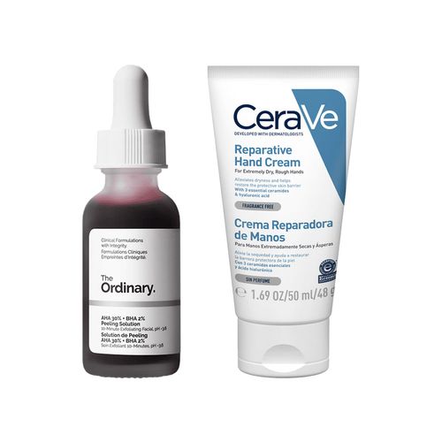 Serum AHA 30% + BHA 2% Peeling Solution+Crema Reparadora de Manos 50ml