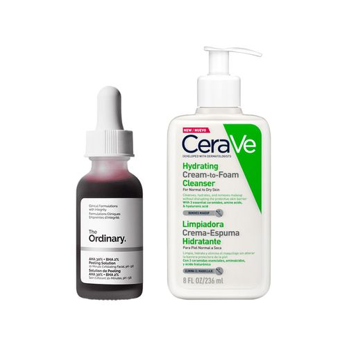 Serum AHA 30% + BHA 2% Peeling Solution+Limpiador Crema Espumosa 236ml