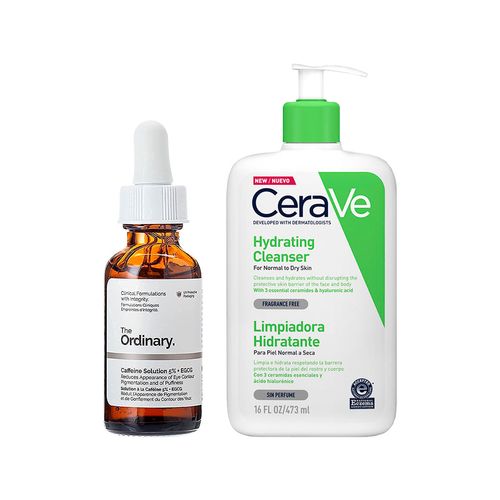 Serum Caffeine Solution 5% + EGCG + Crema Limpiadora Hidratante 473ml