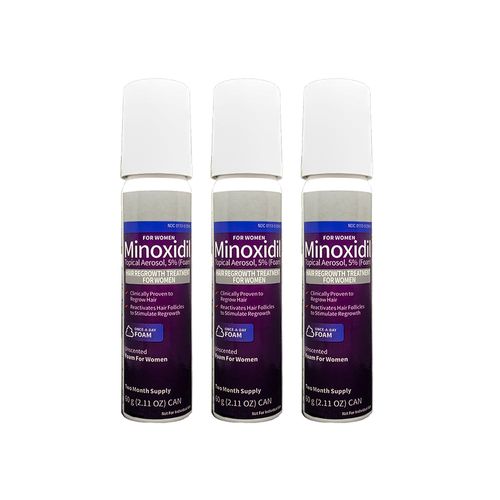 Minoxidil para mujer 5% Kirkland 60ml 3 Unidades