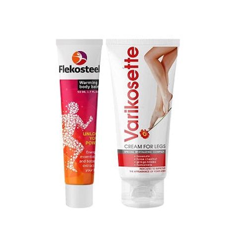 Crema Muscular Flekosteel 50ml + Crema para varices Varikosette 75ml