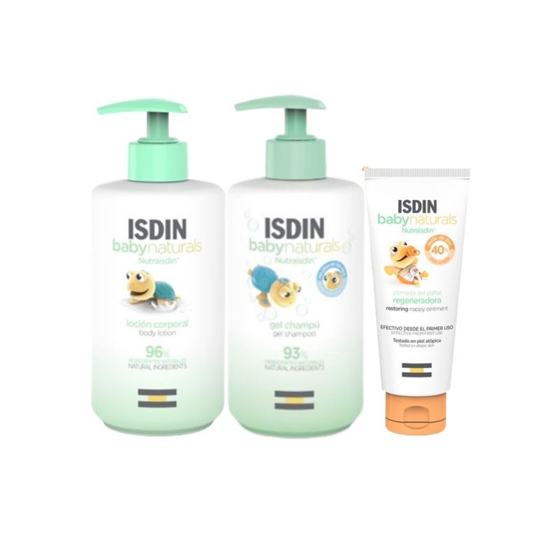 Pack-Trio-Isdin-Baby-Naturals-Completo-Gel---Locion---Pomada