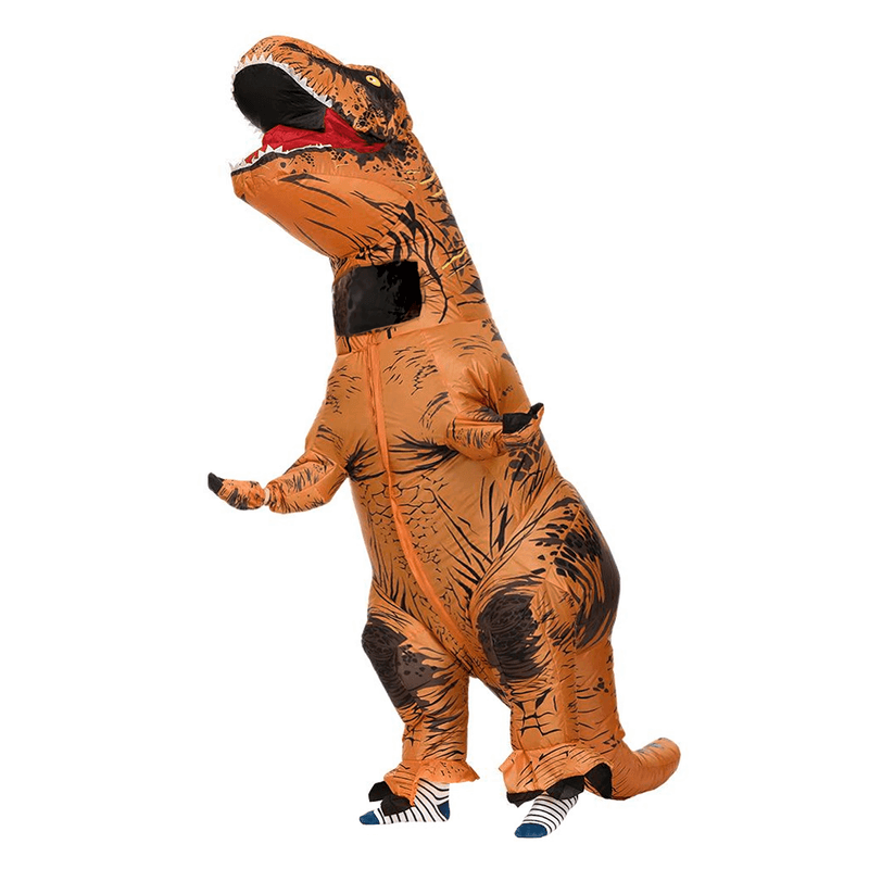 Disfraz-Dinosaurio-Rex-Inflable-Para-Niños-Halloween-Cosplay-Marron