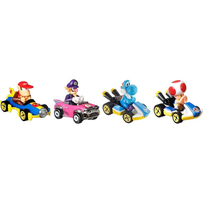 Hot-Wheels-Mario-Kart-Pack-4-Vehiculos-Modelo-D