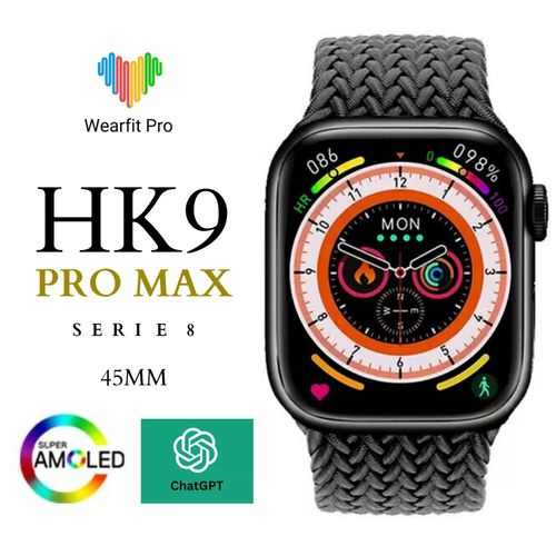 Smart Watch Hk9 Pro Max Amoled ChatGPT Serie 8 Color Negro