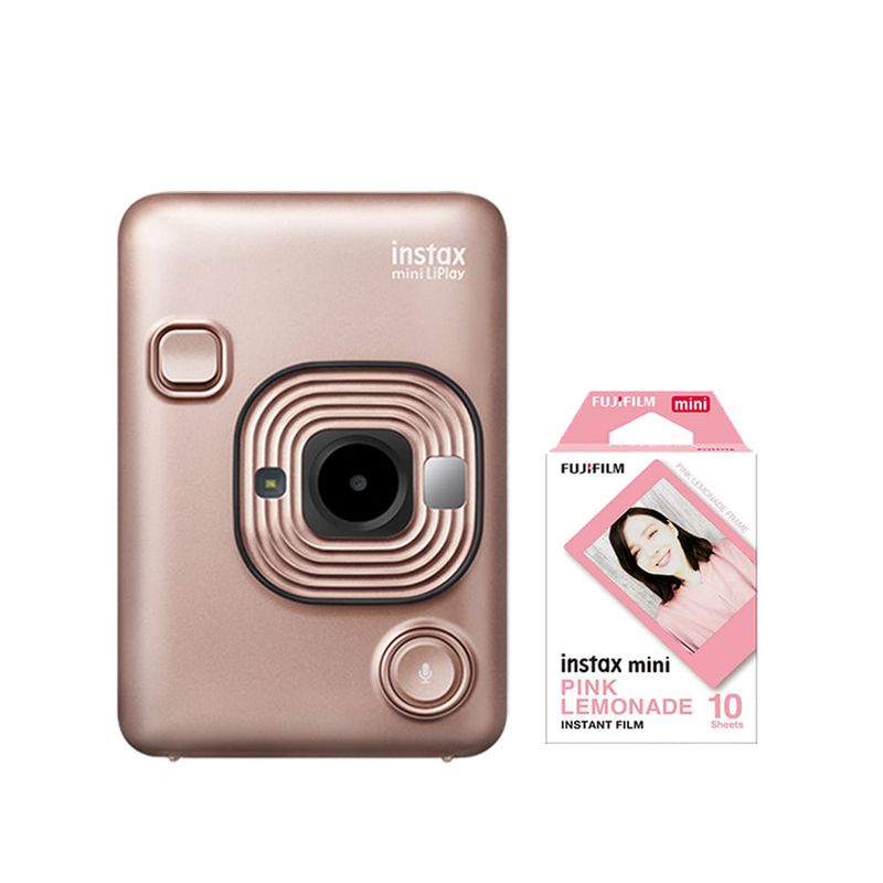 Camara-Fujifilm-Instax-Mini-LiPlay-Elegant-Gold--Pelicula-Lemon-x10