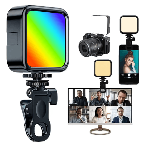 Mini Led Recargable RGB Con Soporte Clip AY-83