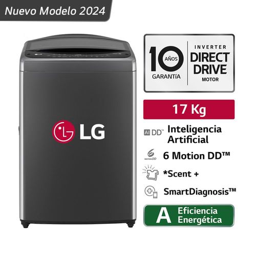 Lavadora LG WT17BV6T AI DD Carga Superior 17kg Negro