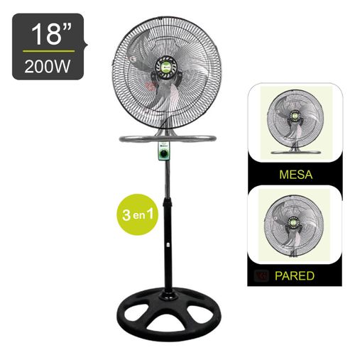 Ventilador Pedestal De 18? 200 W BOSSKO BK-8218VI NG