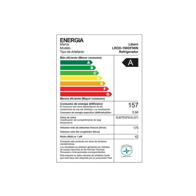 Refrigeradora-Libero-LROD-190DFIWN