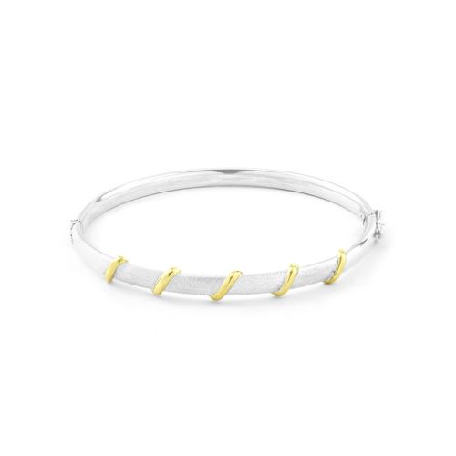 Bangle Oval Oro plata 925