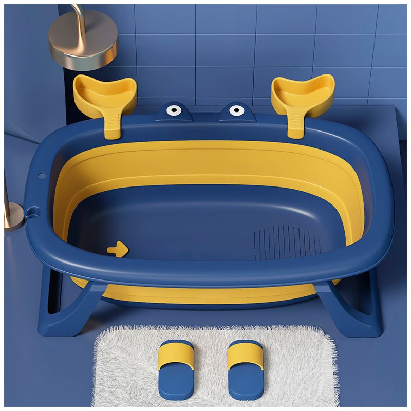 Bañera-Plegable-para-Bebes-Tina-de-Baño-Cangrejo-WI5-Azul