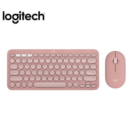 Combo De Teclado Y Mouse Logitech Pebble 2 K380s +Mouse M350s Bluetoot Wirelless Rosado