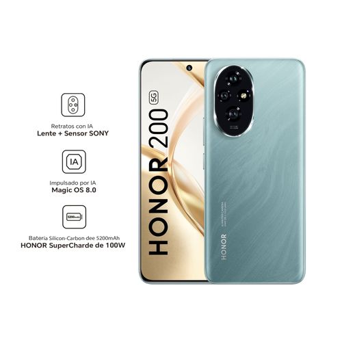 Smartphone HONOR 200 12GB+256GB - Verde Esmeralda