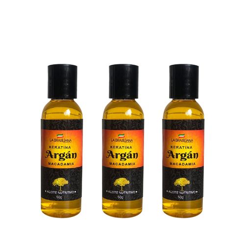 Aceite Nutritivo Argan La Brasiliana 60G 3 Unid