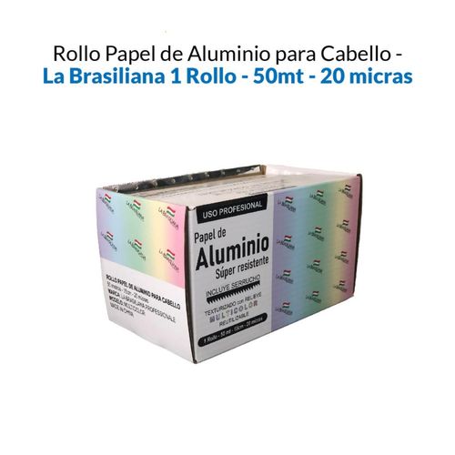 Rollo De Papel Aluminio Para Cabello X 50Mt 15Cm 20 Micras