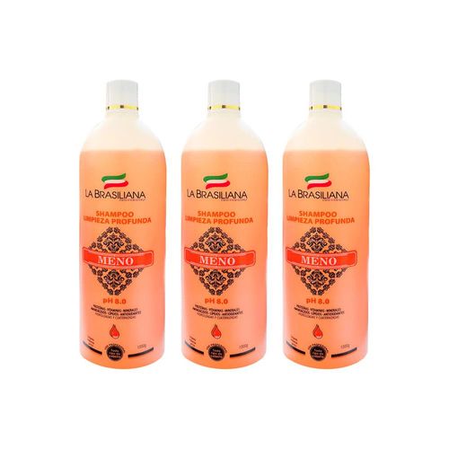 Shampoo Antiresiduo Limpieza Profunda La Brasiliana 1Lt 3 Unid