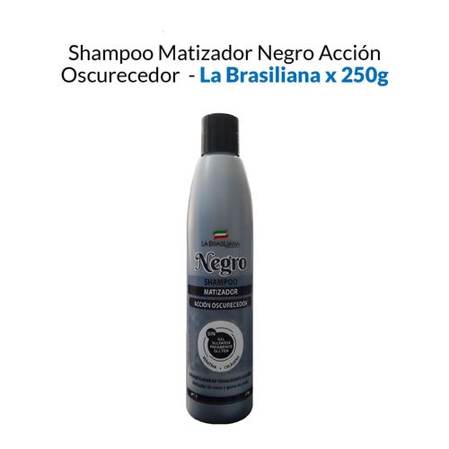 Shampoo Matizador Negro Accion Oscurecedor La Brasiliana 250Gr