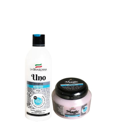 Shampoo Uno 500Gr + mascara Reconstructora 250Gr La Brasiliana