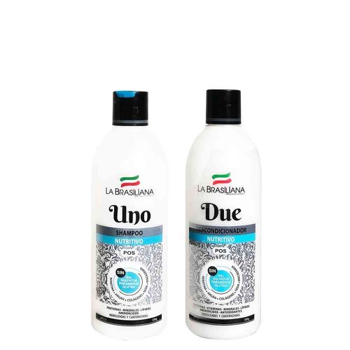 Shampoo Uno + Reacondicionador Due La Brasiliana 500Gr