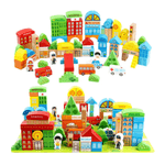 Bloques-de-construccion-de-ciudad-100-pcs-y-tablero-de-Ludo