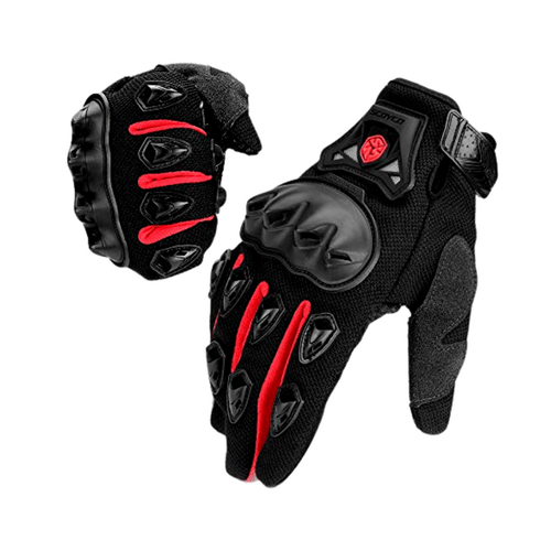 GUANTES ANTIDESLIZANTES MOTOCICLISTAS SCOYCO MC29 TALLA L ROJO