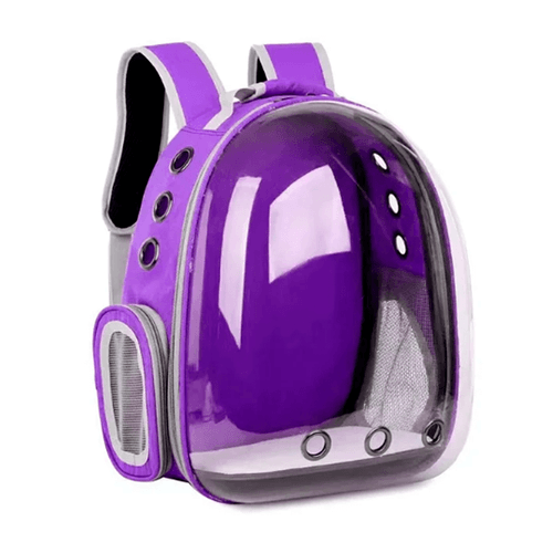 Mochila Transportador para Gatos y Perros – Morado