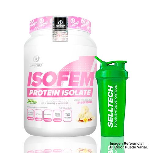 Proteína Energy Nutrition Isofem 1.2kg Vainilla+Shaker