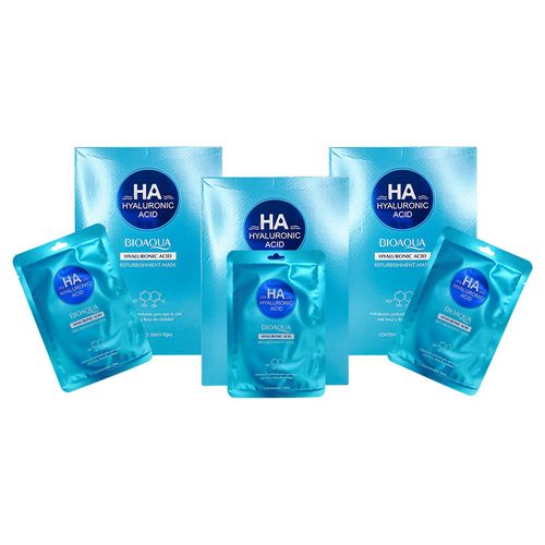 Ha Hyaluronic Acid Refurbishment Mask Bioaqua 120Gr 3 Unid