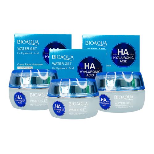 Water Get Ha Hyaluronic Acid Crema Facial Bioaqua 50Gr 3 Unid