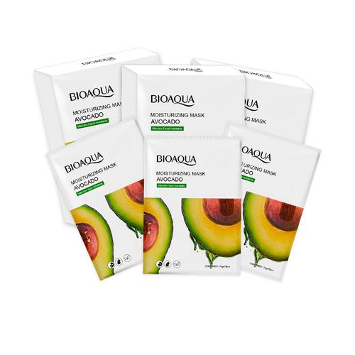 Mascarilla Facial Hidratante De Aguacate 10Pcs Bioaqua 25Gr 3 Unid