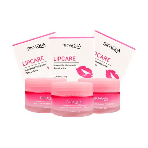 Mascarilla Hidratante Para Labios Lipcare Bioaqua 20Gr 3 Unid