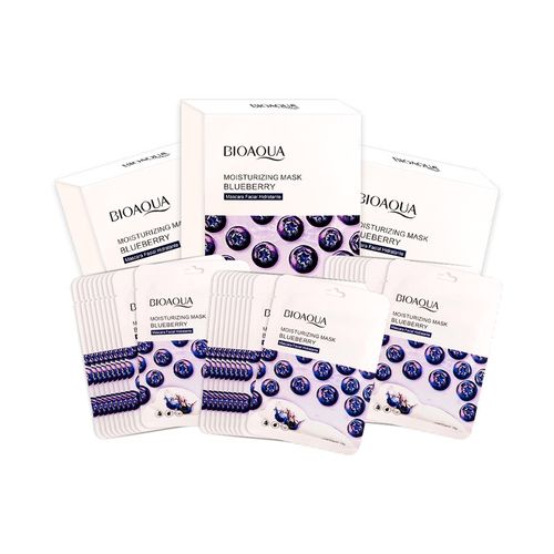 Mascarilla Hidratante De Arandanos 10Pcs Bioaqua 25Gr 3 Unid