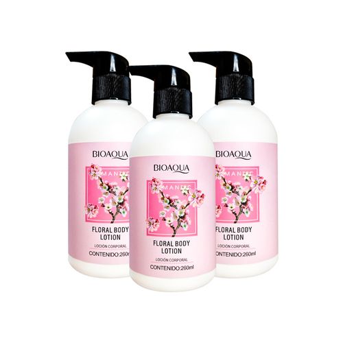 Locion Corporal Floral Romantico Bioaqua 260ml 3 Unid