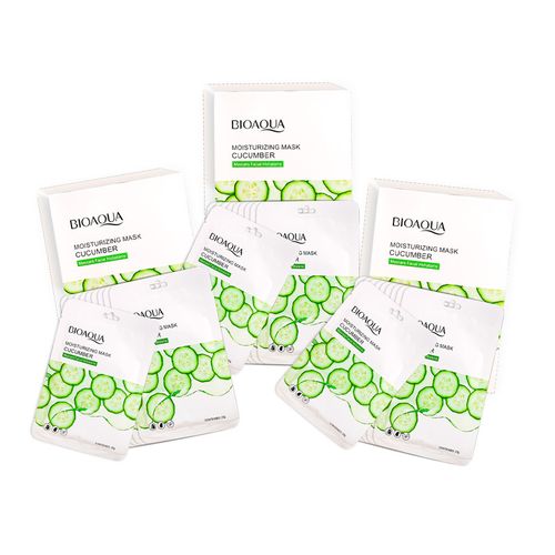 Mascarilla Hidratante De Pepino 10Pcs Bioaqua 25Gr 3 Unid