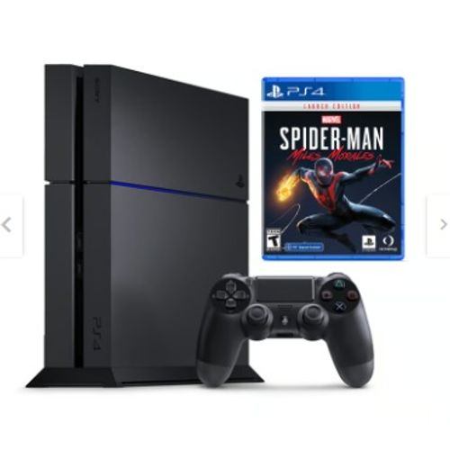 CONSOLA PS4 FAT 500GB - MILES MORALES SPIDERMAN - 01 MANDO REACONDICIONADA