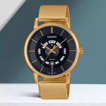 Reloj-Analogo-Casio-Original-Regular-MTP-B135MG-1A-Hombre-Acero-Dorado-y-Negro