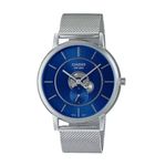 Reloj-Analogo-Casio-Original-Regular-MTP-B130M-2A-Hombre-Acero-Plateado-y-Azul