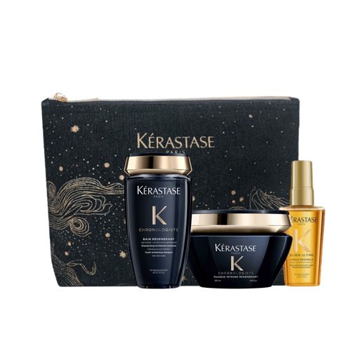 Kerastase Set chronologiste  Shampoo 250ml+ mascarilla Chronologiste 200ml+ Elixir Ultime 50ml+ Nece