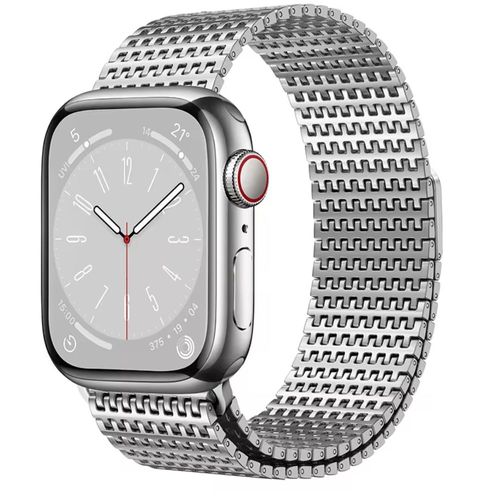 Correa Milanese Loop Malla de Acero Inoxidable para Apple Watch Plata 42/44/45/49mm