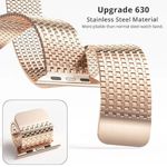 Correa-Milanese-Loop-Malla-de-Acero-Inoxidable-para-Apple-Watch-Rose-Gold-42-44-45-49mm