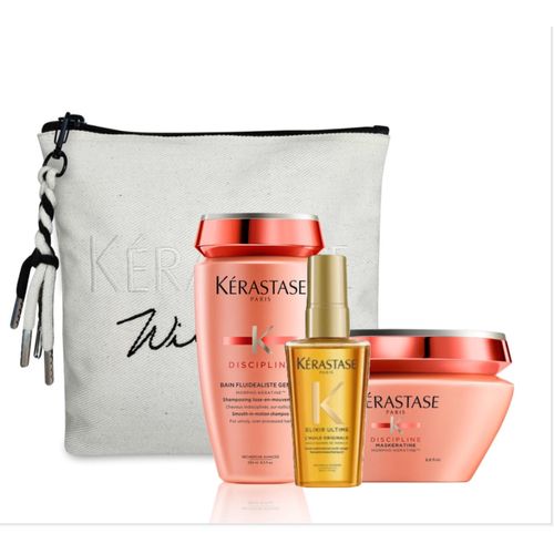 Kerastase pack discipline antifrizz shampoo + mascarilla + elixir