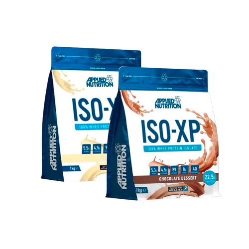 Pack 02 Proteína Applied Nutrition ISO-XP 1kg Vainilla y Chocolate