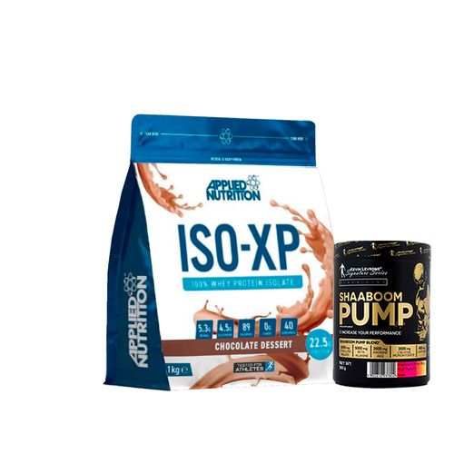 Proteína Applied Nutrition ISO-XP 1kg Chocolate + Shaaboom Pump 44 servicios