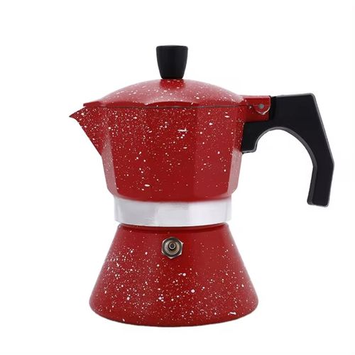 Cafetera Moka Italiana Apto para Cocina de Inducción 3 Tazas Espresso - Rojo