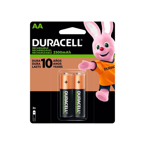 Pilas Duracell AA x2 2500mAh (No Incluye Cargador)