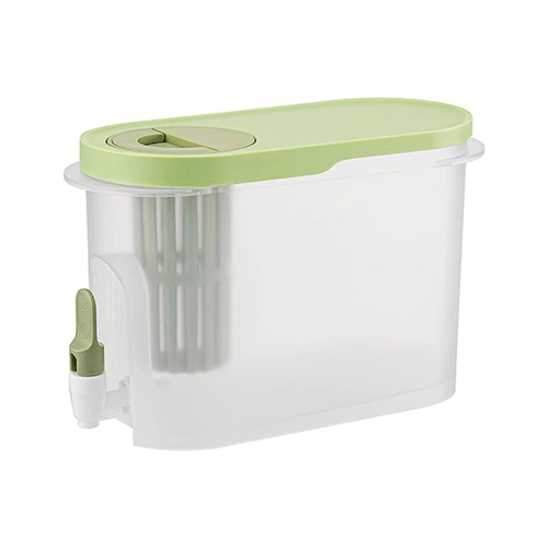 Dispensador de Bebidas con Filtro y Grifo de Plástico Verde 3.9L