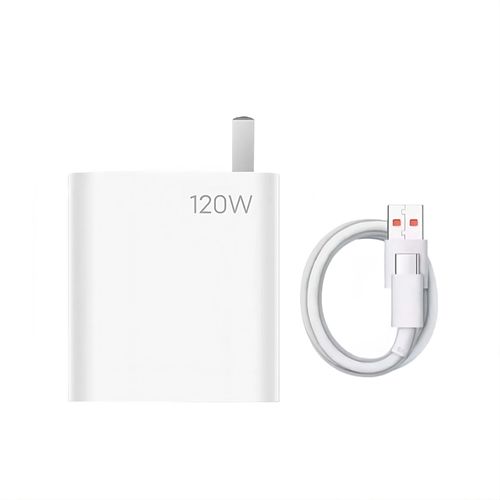 Cargador Xiaomi 120W carga rápida tipo C Original Blanco